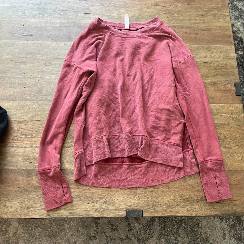 Pink Athleta long sleeve top